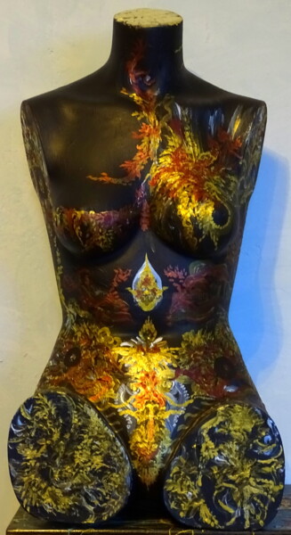 Escultura intitulada "Full body tattoo Ma…" por Conrad Bloemers, Obras de arte originais, Óleo