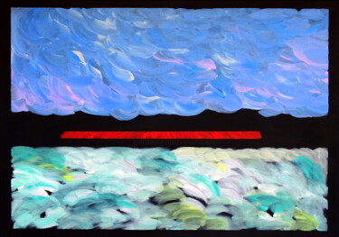 Malerei mit dem Titel "Sunset in spring ti…" von Conrad Bloemers, Original-Kunstwerk, Acryl