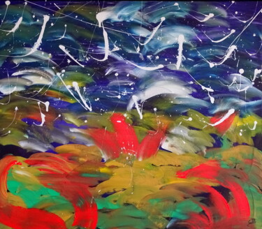 Painting titled "Beyond worlds" by Conrad Bloemers, Original Artwork, Acrylic