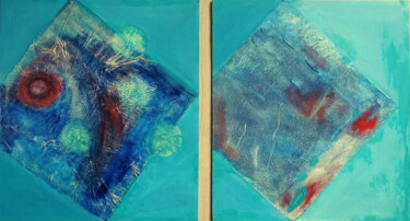 Картина под названием "Blue thunder" - Conrad Bloemers, Подлинное произведение искусства, Масло