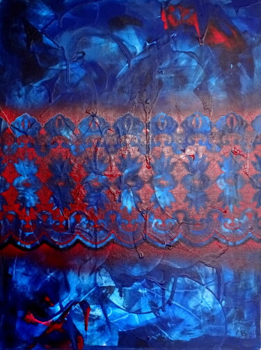 Картина под названием "Crown jewel" - Conrad Bloemers, Подлинное произведение искусства, Акрил Установлен на Деревянная рама…