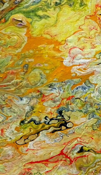 Pintura titulada "Yellow spirit (trip…" por Conrad Bloemers, Obra de arte original, Acrílico