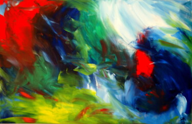 Pintura titulada "Abstract on canvas…" por Conrad Bloemers, Obra de arte original, Acrílico