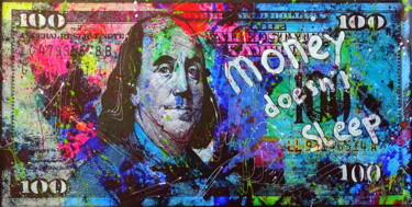 Pintura titulada "Money doesn't sleep" por Conrad Bloemers, Obra de arte original, Acrílico