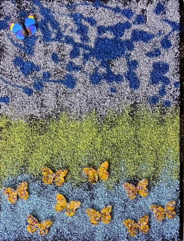 Painting titled "Recycled earth" by Conrad Bloemers, Original Artwork, Sand