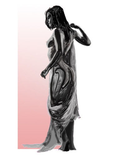 Digital Arts με τίτλο "la Femme au drap /…" από Rono_ok, Αυθεντικά έργα τέχνης, Ψηφιακή ζωγραφική