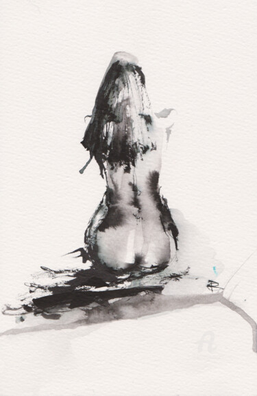 Painting titled "Femina II" by Constance Robine, Original Artwork, Ink