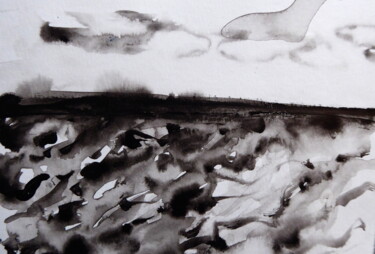 绘画 标题为“Abstract sea II” 由Constance Robine, 原创艺术品, 墨