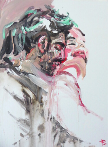 Картина под названием "Sensual I" - Constance Robine, Подлинное произведение искусства, Акрил Установлен на Деревянная рама…