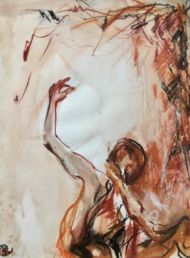 Drawing titled "Danseurs I" by Constance Robine, Original Artwork, Pastel