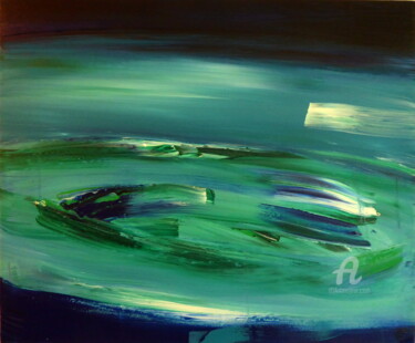Painting titled "Whirlwind" by Constance Robine, Original Artwork, Acrylic Mounted on Wood Stretcher frame