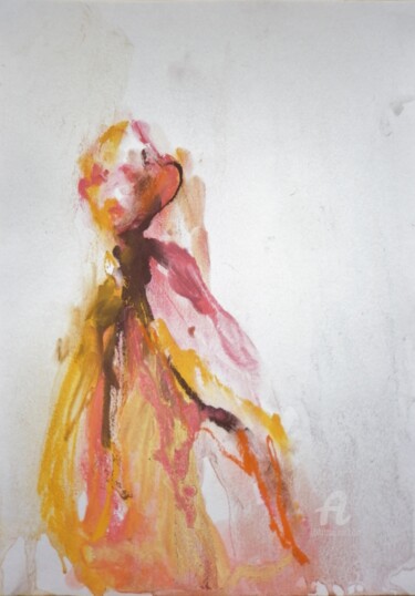 Peinture intitulée ""Petit être éthéré…" par Constance Robine, Œuvre d'art originale, Pastel