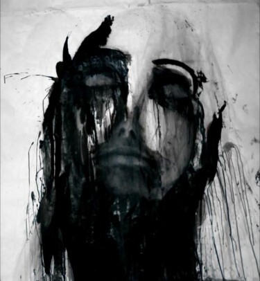 Peinture intitulée "Depth of Silence" par Constance Robine, Œuvre d'art originale, Encre