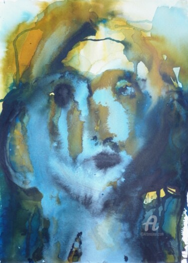 Peinture intitulée "Être coloré VIII" par Constance Robine, Œuvre d'art originale, Encre