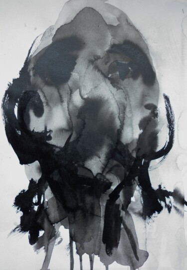 Картина под названием "Semi-homme I" - Constance Robine, Подлинное произведение искусства, Чернила