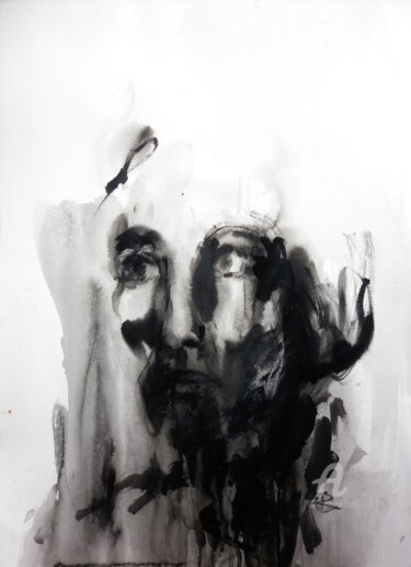 Painting titled "Ressemblance VI" by Constance Robine, Original Artwork, Ink