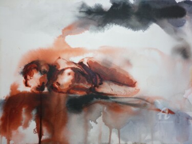 Peinture intitulée "Rest in weightlessn…" par Constance Robine, Œuvre d'art originale, Encre