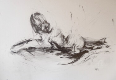 Drawing titled "Angelus" by Constance Robine, Original Artwork, Graphite