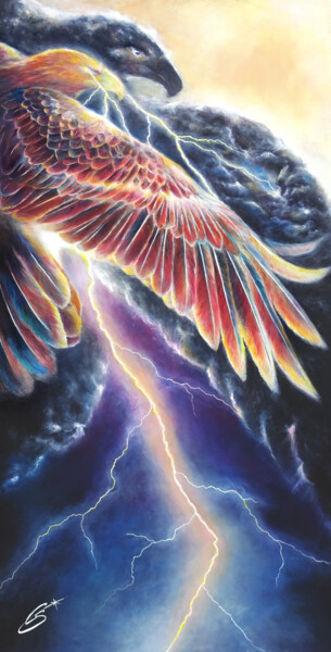 Pittura intitolato "Thunderbirds" da Constance Schroeder, Opera d'arte originale, Acrilico