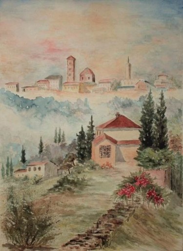 Peinture intitulée "Toscane" par Geneviève Constant, Œuvre d'art originale, Autre