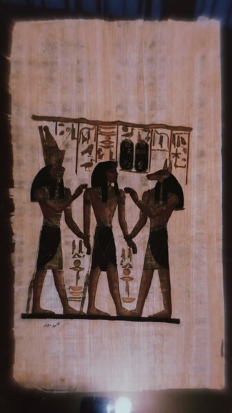 Pintura titulada "Egyptian handmade p…" por Constanta P, Obra de arte original, Pigmentos