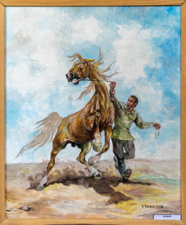 Painting titled "Выводка" by Constantin Cheles, Original Artwork, Oil