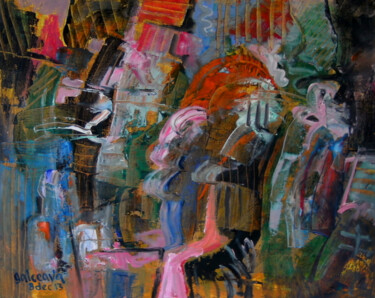 Pittura intitolato "Carnival. Original…" da Constantin Galceava, Opera d'arte originale, Olio