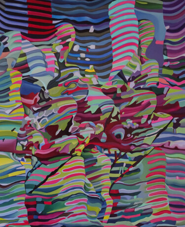 Peinture intitulée "Camouflage" par Constantin Roucault, Œuvre d'art originale, Huile