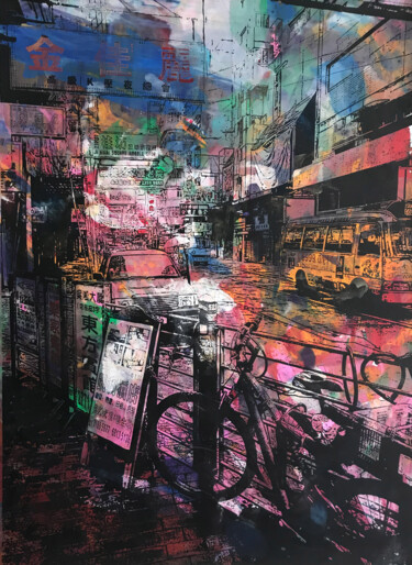 Отпечатки и Гравюры под названием "Hong Kong Color" - Constantin Roucault, Подлинное произведение искусства, Шелкография