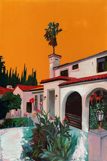 Ζωγραφική με τίτλο "Hacienda" από Constantin Roucault, Αυθεντικά έργα τέχνης, Λάδι