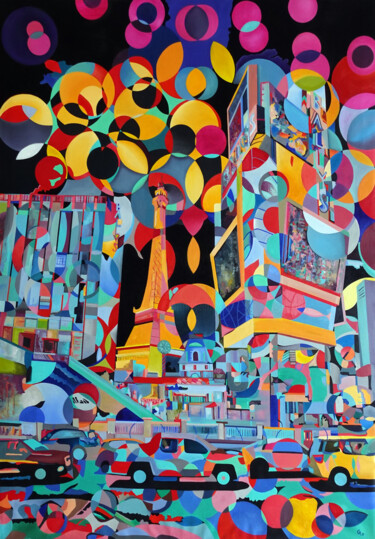 "Magic City" başlıklı Tablo Constantin Roucault tarafından, Orijinal sanat, Petrol