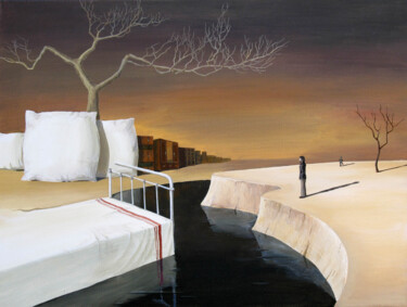 Картина под названием "Insomnia" - Constantin Voronov, Подлинное произведение искусства, Масло