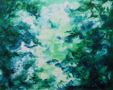 Malerei mit dem Titel "Greenway" von Constantin Popescu, Original-Kunstwerk, Öl