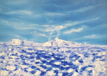 Картина под названием "ICEBERG" - Constantin Popescu, Подлинное произведение искусства, Масло Установлен на Деревянная рама…