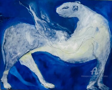 绘画 标题为“‘Winged Panther’” 由Consuelo Child-Villiers, 原创艺术品, 油