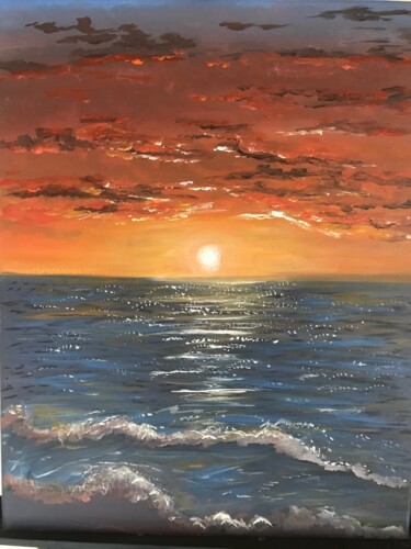 Ζωγραφική με τίτλο "Sunset 07" από Consuelo De Murtas, Αυθεντικά έργα τέχνης, Ακρυλικό