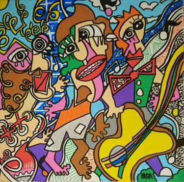 Pintura titulada "Sous l'air d'une ch…" por Selda, Obra de arte original, Acrílico