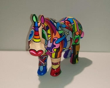 Peinture intitulée "Rhinoféros" par Selda, Œuvre d'art originale, Acrylique