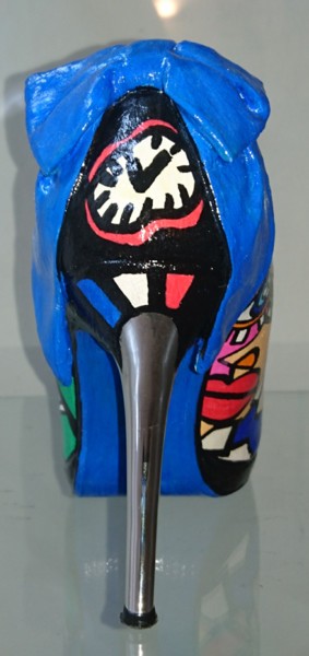 Peinture intitulée "Chaussure bleu" par Selda, Œuvre d'art originale, Acrylique