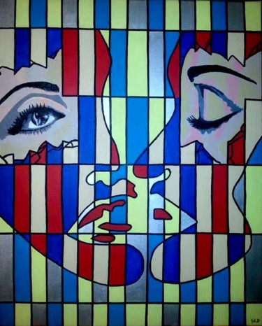 Painting titled "Double jeux" by Selda, Original Artwork, Acrylic