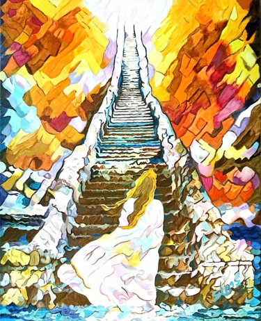 Chemin de vie Peinture intitulée "Chemin de vie" par Selda, Œuvre d'art originale, Acrylique