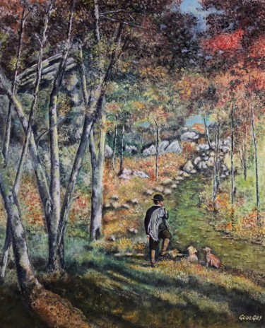 Malerei mit dem Titel "Forêt de Fontainebl…" von Stephane Georges, Original-Kunstwerk, Öl