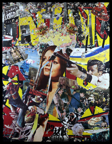 Collages intitolato "Romy" da Antoine-Emmanuel Rousselle-Laurent, Opera d'arte originale, Collages