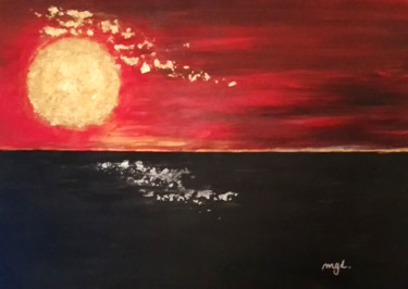 Pintura titulada "couche de soleil" por Dan & Monika, Obra de arte original, Acrílico