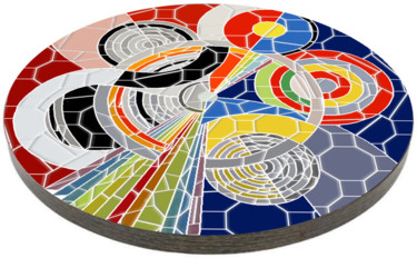 Sculpture titled "Plateau de table es…" by Dan & Monika, Original Artwork, Mosaic