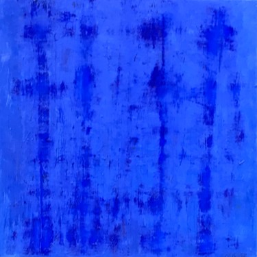 Peinture intitulée "Blue note" par Paul Carrard, Œuvre d'art originale, Huile