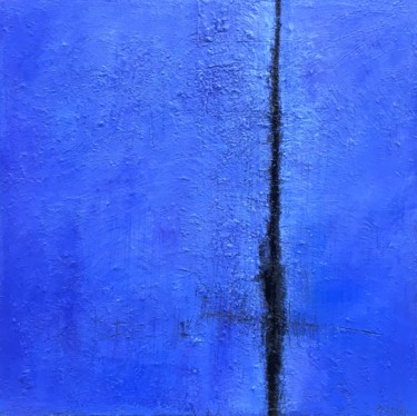 Painting titled "L'heure bleue" by Paul Carrard, Original Artwork, Oil