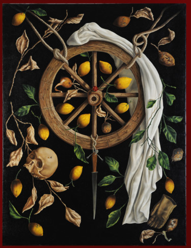 Pintura intitulada "Ô temps en emporte…" por Mario Sepulcre, Obras de arte originais, Óleo Montado em Armação em madeira