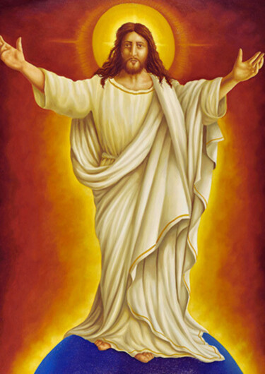 Peinture intitulée "Christ Roi" par Mario Sepulcre, Œuvre d'art originale, Huile