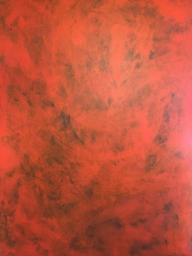 Peinture intitulée "red mist 1" par Greg Powell, Œuvre d'art originale, Acrylique